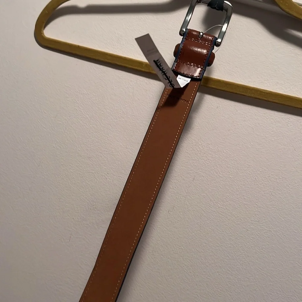 Cole Haan Pop Edge 32mm size 30 Tan/Blue Belt NWT